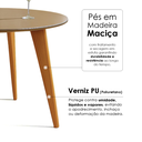 Ver imagem 5 de Mesa de Jantar Tampo com Vidro Redonda 90x90cm Slim Marrom/Fendi