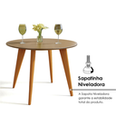 Ver imagem 4 de Mesa de Jantar Tampo com Vidro Redonda 90x90cm Slim Marrom/Fendi
