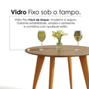 Ver imagem 6 de Mesa de Jantar Tampo com Vidro Redonda 90x90cm Slim Marrom/Fendi