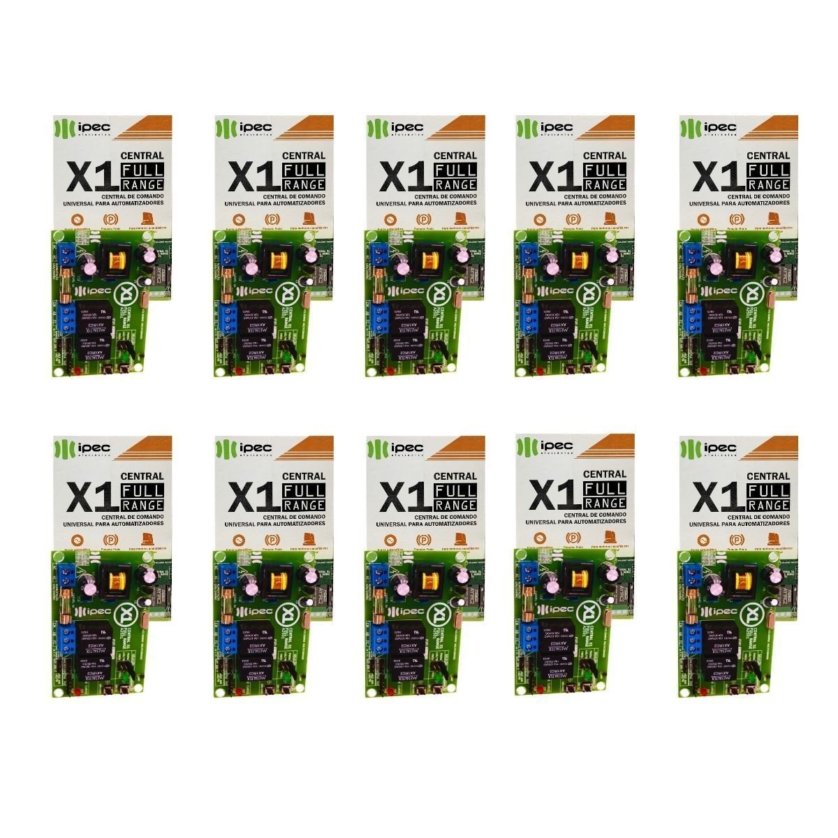 Kit 10 Placas Central Motor P/ Portão Full Range X1 Full Range Ipec ...