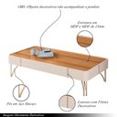 Ver imagem 5 de Conjunto Home Suspenso C/led e Mesa de Centro Rennes Mdf/mdp Cinamomo/off White G26 - Gran Belo