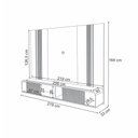 Ver imagem 6 de Conjunto Home Suspenso C/led e Mesa de Centro Rennes Mdf/mdp Cinamomo/off White G26 - Gran Belo
