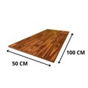 Ver imagem 2 de Tampo de Mesa Madeira Maciça Natural Pinus P/ Bancada 100x50:ipe