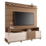 Estante Home Theater Bold Off White Castanho e Aparador Infinity e Mesa de Centro Sky com Tampo de V - 2
