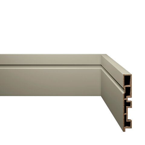 Rodapé de Pvc 10cm X 15mm X 2,40m Frisado Acqua New Eucafloor