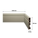 Ver imagem 2 de Rodapé de PVC Frisado Acqua New 10cmX15mmX2,40m Rende 14,40m