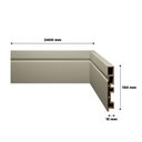 Ver imagem 2 de Rodapé de PVC Frisado Acqua New 10CMX15MMX2,40m Rende 14,40m Cinza/Itália Eucafloor