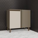 Ver imagem 1 de Balcão Canto Reto 1 Porta (sem Tampo) Connect Henn - Duna/cristal
