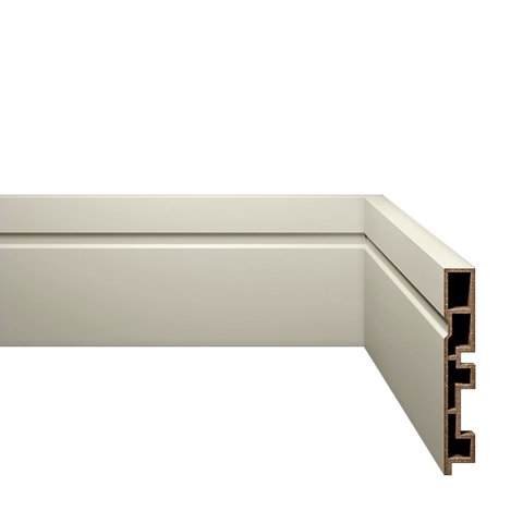 Rodapé de PVC 10cm x 15mm x 2,40m Frisado Acqua New Eucafloor