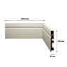 Rodapé de PVC 10cm x 15mm x 2,40m Frisado Acqua New Eucafloor - 2