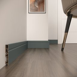 Rodapé de PVC 10cm x 15mm x 2,40m Frisado Acqua New Eucafloor - 3