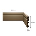 Ver imagem 2 de Rodapé de PVC Frisado Acqua New 10CMX15MMX2,40m Rende 14,40m Marrom/Cinnamon Eucafloor