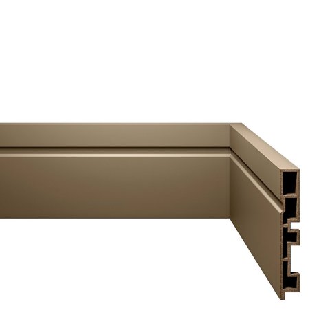 Rodapé de PVC Frisado Acqua New 10cmX15mmX2,40m Rende 14,40m