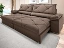Ver imagem 1 de Sofá com Carregador Usb e Molas no Assento Retrátil Reclinável Nice 2,90m Velosuede - Netsofas
