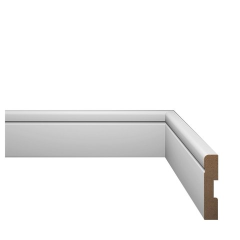 Rodapé de MDF Frisado 7cmX15mmX2,40m Rende 14,40m