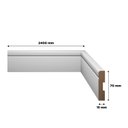 Ver imagem 2 de Rodapé de MDF Frisado 7CMX15MMX2,40m Rende 14,40m Branco/Max Eucafloor