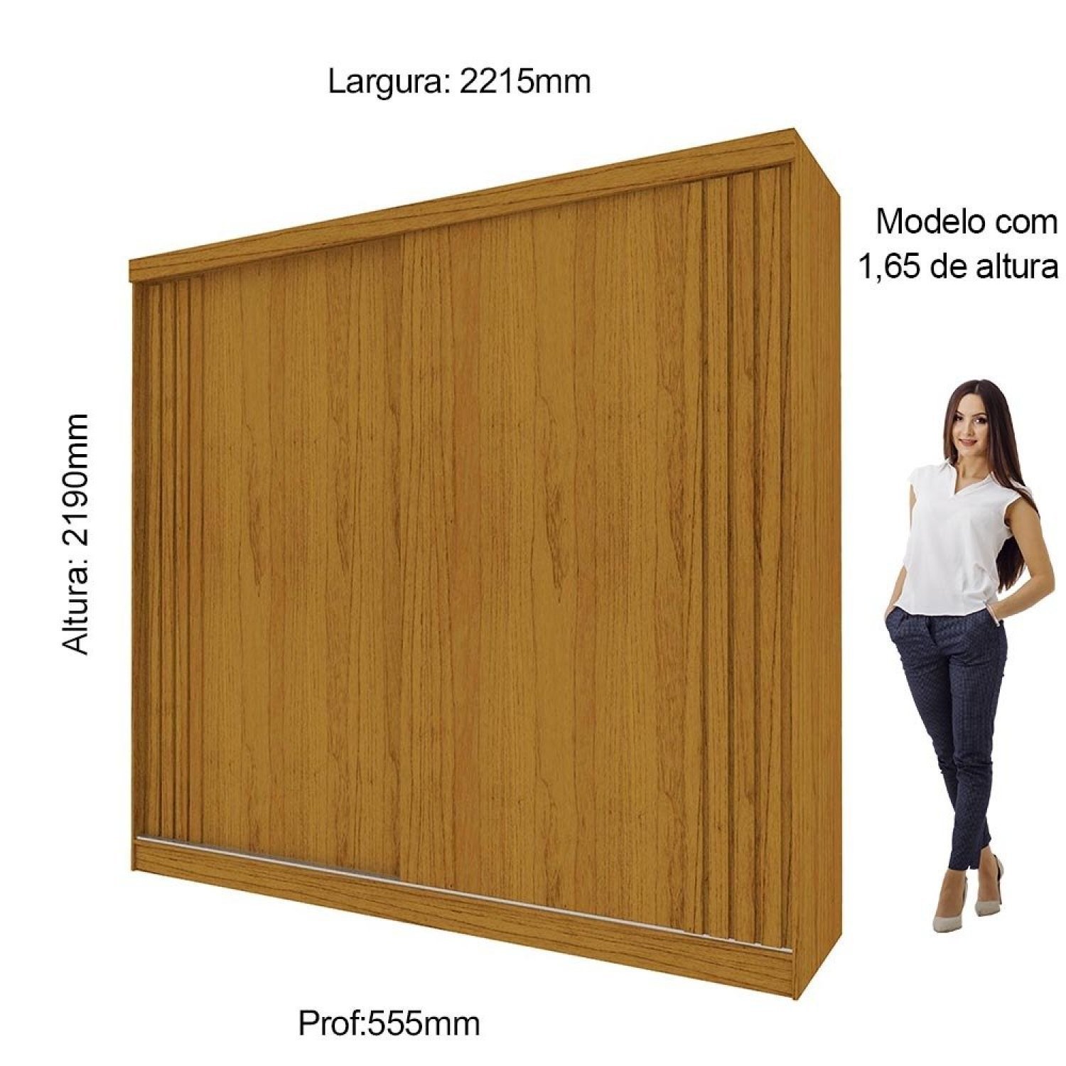 Guarda Roupa Casal 2 Portas Rafaelle Yescasa - 9