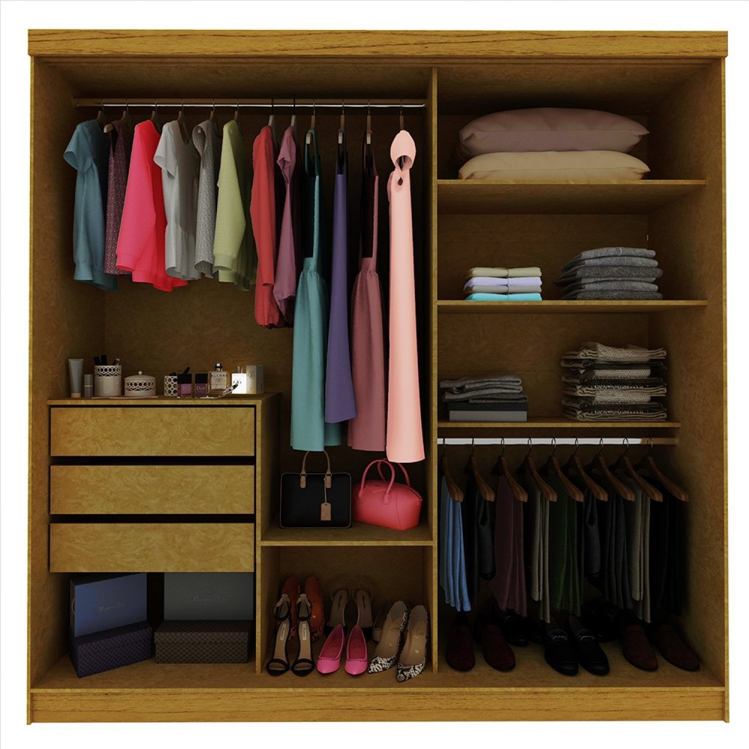 Guarda Roupa Casal 2 Portas Rafaelle Yescasa - 2
