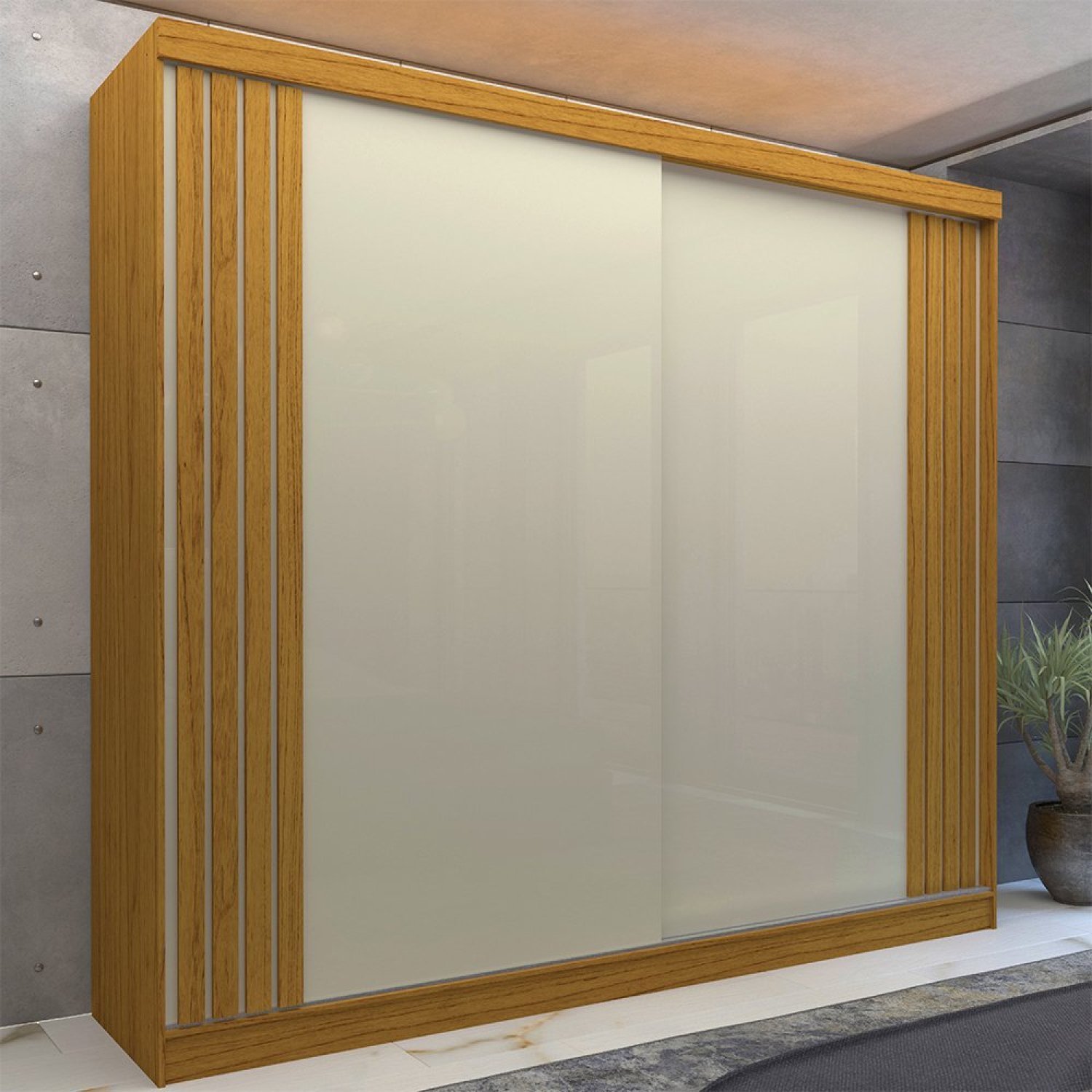 Guarda Roupa Casal 2 Portas Rafaelle Yescasa - 1
