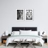 Conjunto Quadro Decorativo, Leao e Leoa 142x100 ( 2 Pecas 100x70 ), sem Moldura. em Mdf 6mm, para Sa - 1