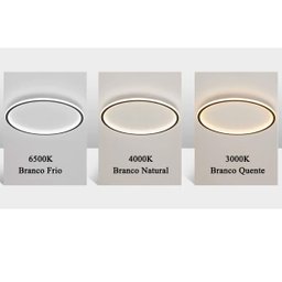 Lustre Plafon 3 em 1 Led Minimalista Moderno Residencial Comercial Iluminaçao Ambiente - 5