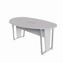 Ver imagem 7 de Mesa de Reunião Orgânica 180cm Cinza com Pés em Metal F5 Office