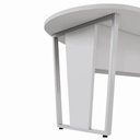 Ver imagem 4 de Mesa de Reunião Orgânica 180cm Cinza com Pés em Metal F5 Office
