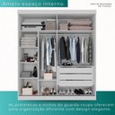 Ver imagem 6 de Guarda Roupa Casal 2 Portas de Correr 3 Gavetas Portugal sem Espelho - Mais Móveis Cor Branco