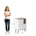 Ver imagem 5 de Gabinete com Pés para Banheiro sem Cuba Nordic Branco/Argento