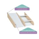 Ver imagem 4 de Bicama Solteiro Infantil Prime Telhadinho Ii e Escadinha/Escorrega Casatema MadeiraOriginals Marrom/Branco