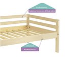 Ver imagem 2 de Bicama Solteiro Infantil Prime Telhadinho Ii e Escadinha/Escorrega Casatema MadeiraOriginals Marrom/Branco