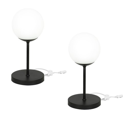 Kit 2 Luminárias de mesa abajur Orby Preto