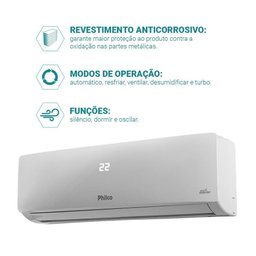 Ar Condicionado Split Philco Hi Wall Inverter 24.000 Btu/h Frio Monofásico Branco Pac24fb 220v - 7