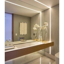 Perfil Alumínio Embutir Led Gesso Marcenaria Slim Branco 2m Woodglass Embutir Branco 2m - 6