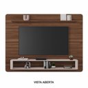 Ver imagem 5 de Painel para Tv 65 Polegadas Arcos 182x162cm Detalhes Curvos e Portas Báscula Marrom Avelã/Off-White