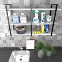 Ver imagem 2 de Prateleira Industrial Lavanderia Branco Off White Area de Serviço Nicho Multi Uso Estante Mdf