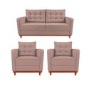 Ver imagem 2 de Kit Sofá 2 Lugares e 2 Poltronas Luxo Moderno Sala de Estar Samuel