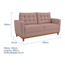 Ver imagem 3 de Kit Sofá 2 Lugares e 2 Poltronas Luxo Moderno Sala de Estar Samuel