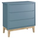 Ver imagem 4 de Berço Americano e Cômoda Gaveteiro New Classic Azul com Pés Madeira – Reller