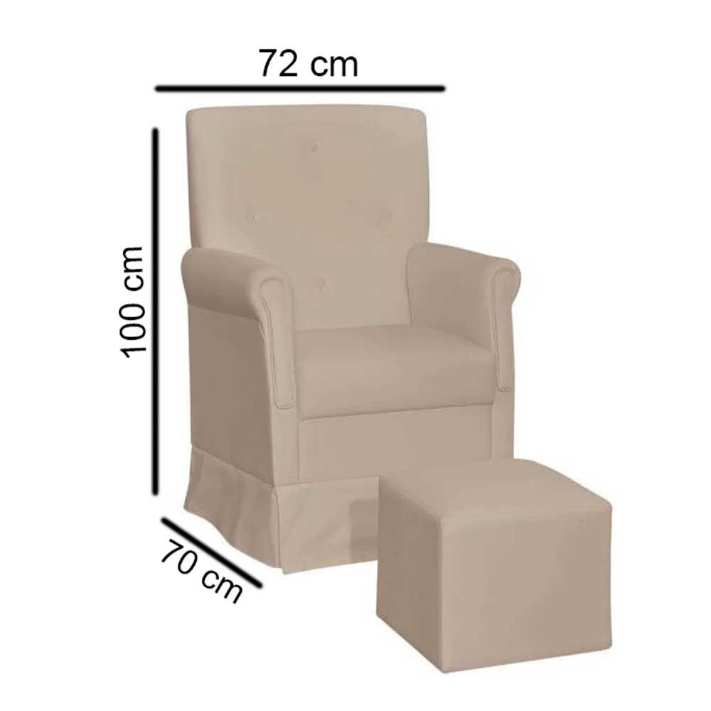 Poltrona De Amamentação Suzi Com Balanço e Puff No Tecido PVC Phoenix Baby - 4