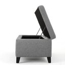 Ver imagem 4 de Recamier Bau Veneza 1,20m Suede Cinza - Clique Decor Clique decorações