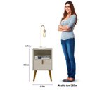 Ver imagem 6 de Mesa de Cabeceira com Pés Palito Bob 1 Gaveta e Nicho