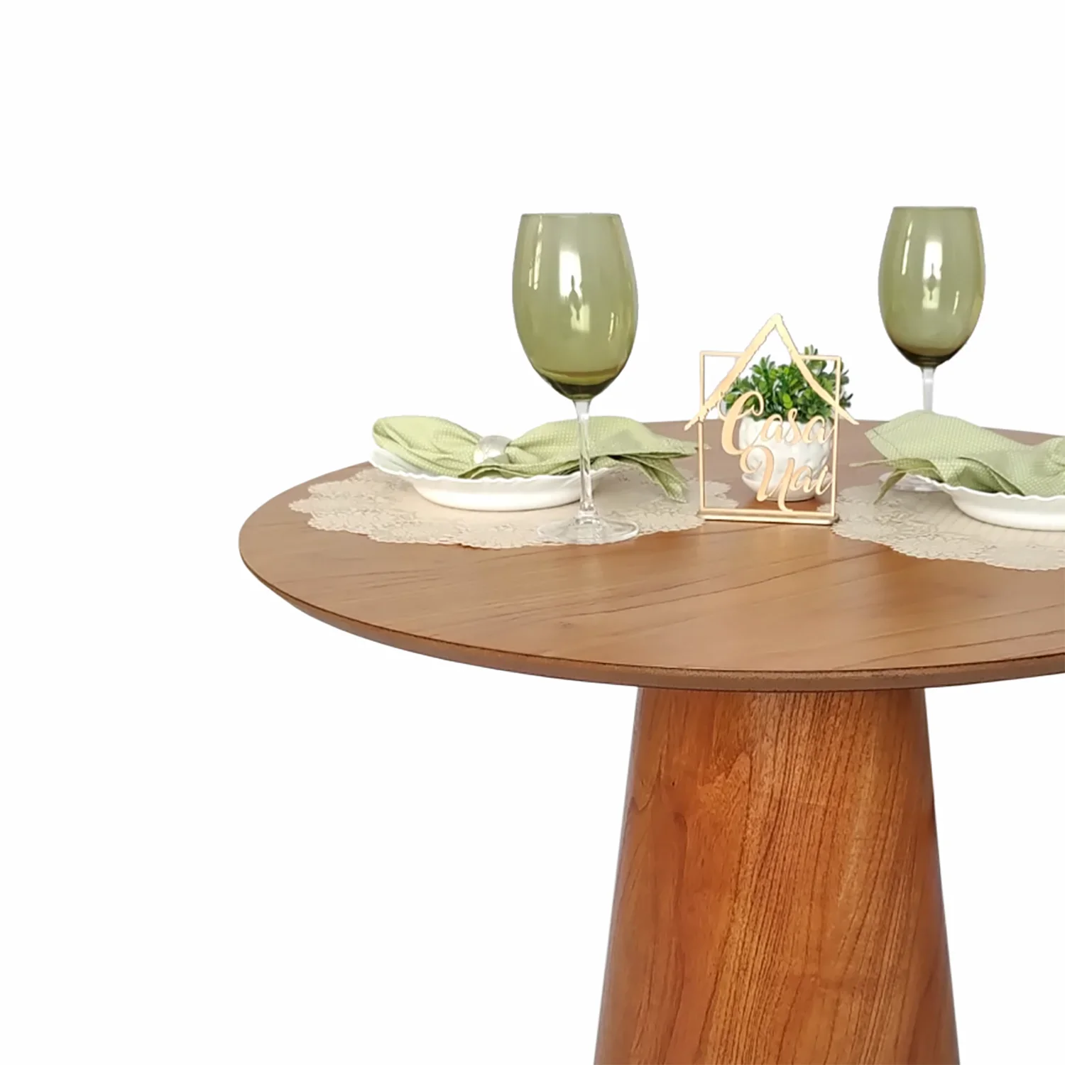Mesa de Jantar Redonda Laminado em Madeira 90cm Cairo - 6