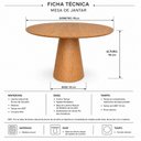 Ver imagem 4 de Mesa de Jantar Redonda Laminado em Madeira 90cm Cairo Marrom
