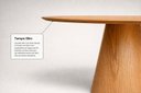 Ver imagem 5 de Mesa de Jantar Redonda Laminado em Madeira 90cm Cairo Marrom