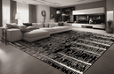 Ver imagem 1 de Tapete Rayza Marbella Cyclone Black Nero 2.50m X 3.50m