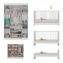 Ver imagem 4 de Conjunto de Quarto Amora 5 Portas 6 Gavetas MDP-MDF Branco Multimóveis
