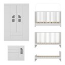 Ver imagem 7 de Conjunto de Quarto Amora 5 Portas 6 Gavetas MDP-MDF Branco Multimóveis