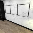 Ver imagem 2 de Arara de Roupas Closet Quarto com 10 Peças Cremalheira 300x100 Cm Cor Preto Modelo Clst1b362