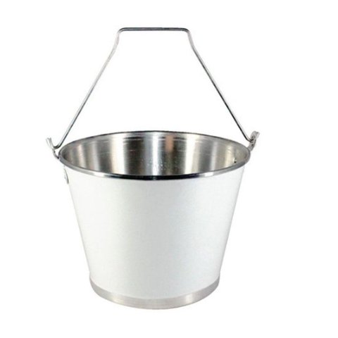 Balde Gelo Cerveja C/ Alça Alumínio Profissional Branco 9l